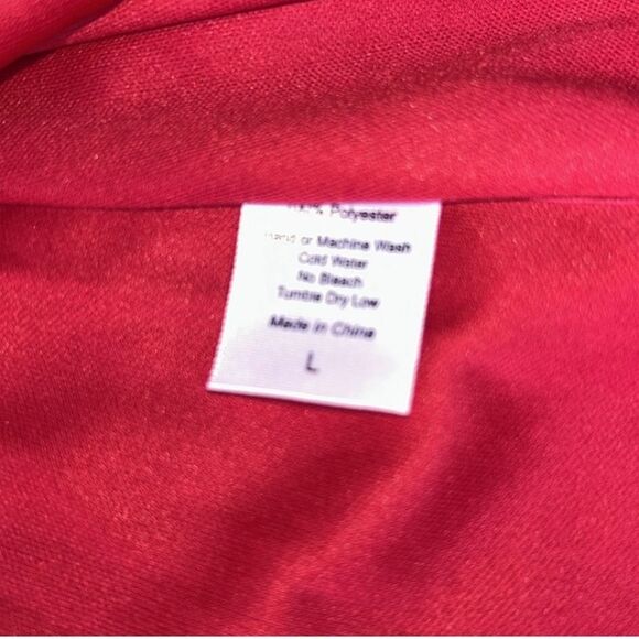 NWOT Lucy in the Sky Red Draped A-Line Dress Sz L - Picture 10 of 11